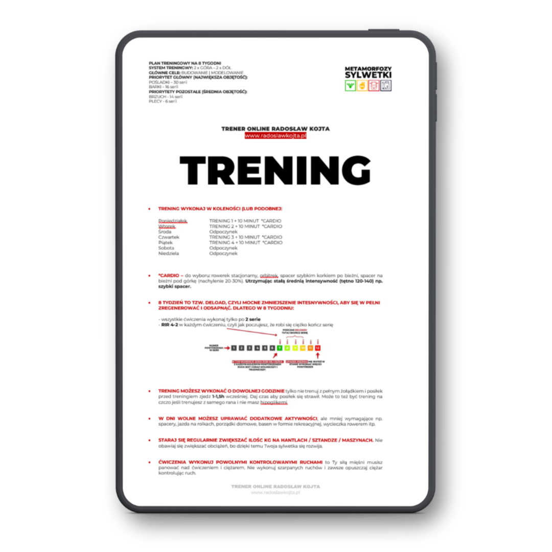 Podgląd indywidualnego planu treningowego
